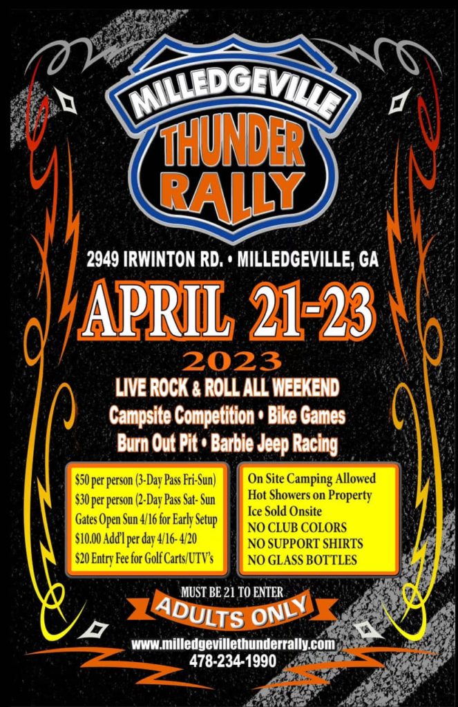 Milledgeville Thunder Rally Spring 2023